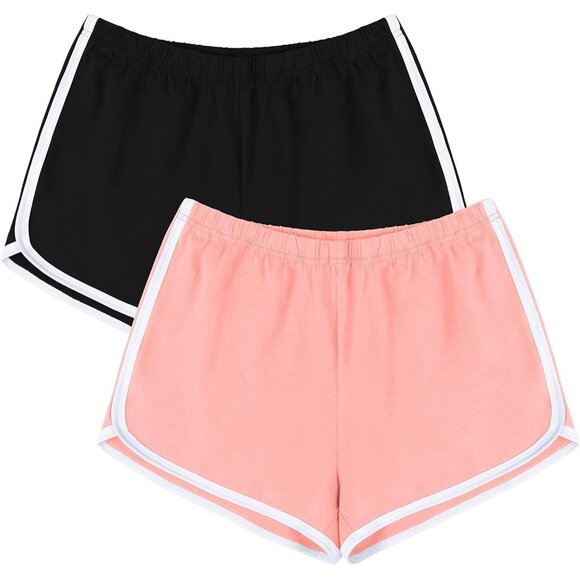 Pants - Comfort and Style: Pack of 2 Women's Cotton Shorts, Breathable & Elastic